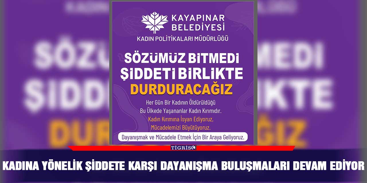 Kadına yönelik şiddete karşı dayanışma buluşmaları devam ediyor