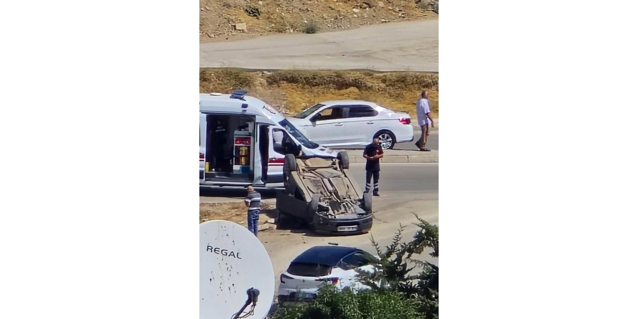 Elazığ’da otomobil takla attı: 1 yaralı