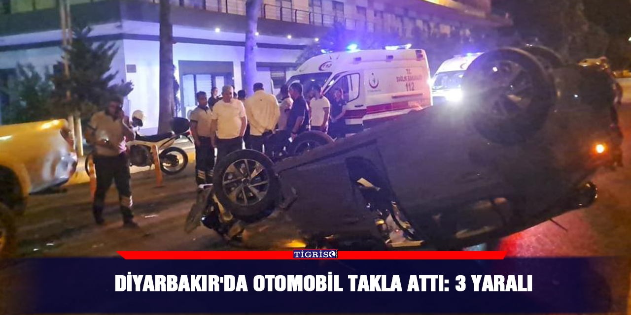 VİDEO - Diyarbakır'da otomobil takla attı: 3 yaralı
