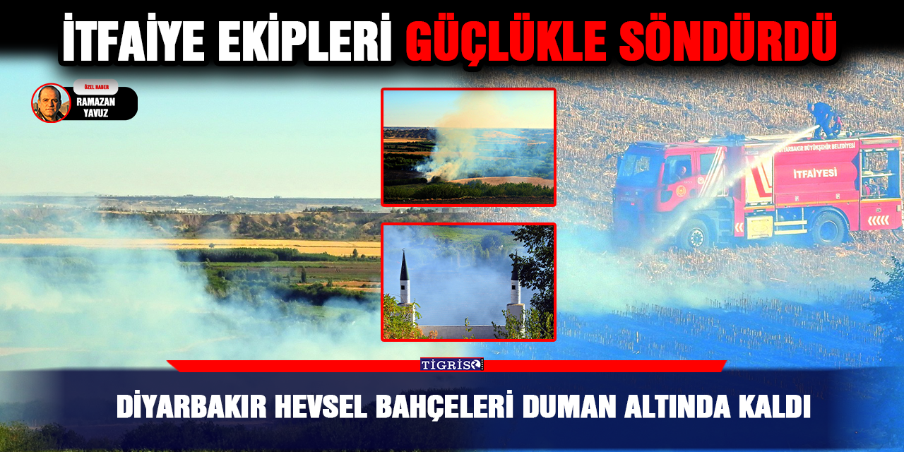 VİDEO - Diyarbakır Hevsel Bahçeleri duman altında kaldı