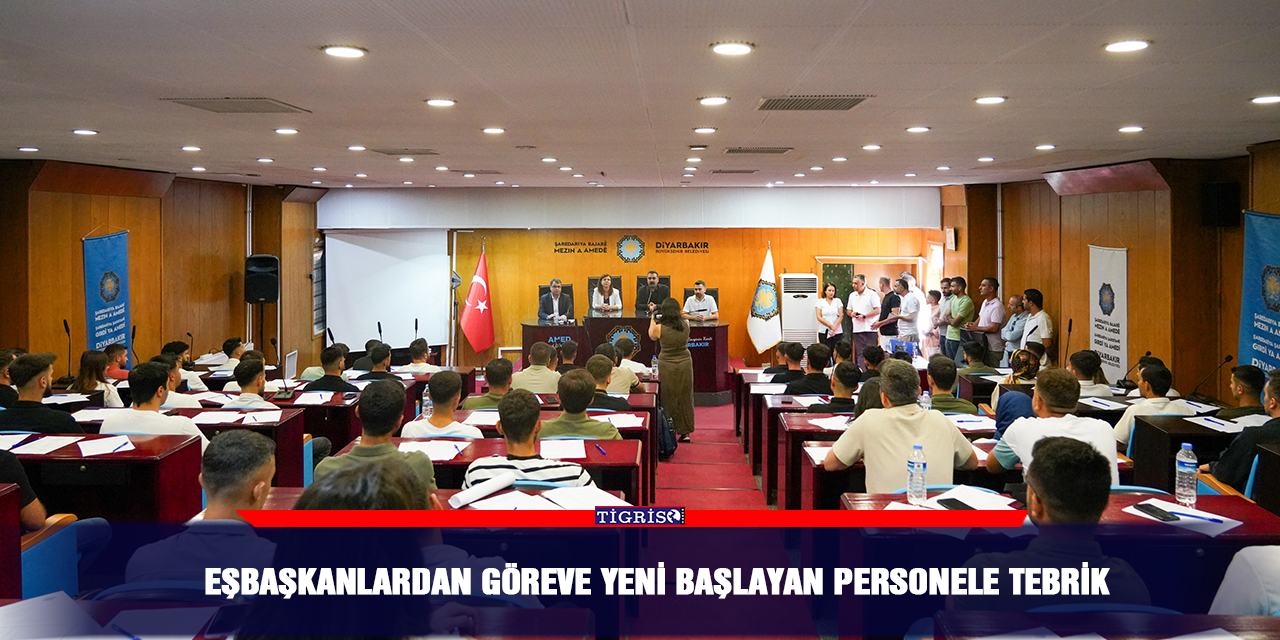 Eşbaşkanlardan göreve yeni başlayan personele tebrik