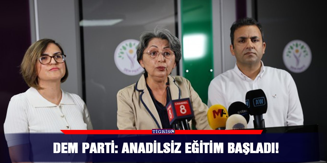 DEM Parti: Anadilsiz eğitim başladı!