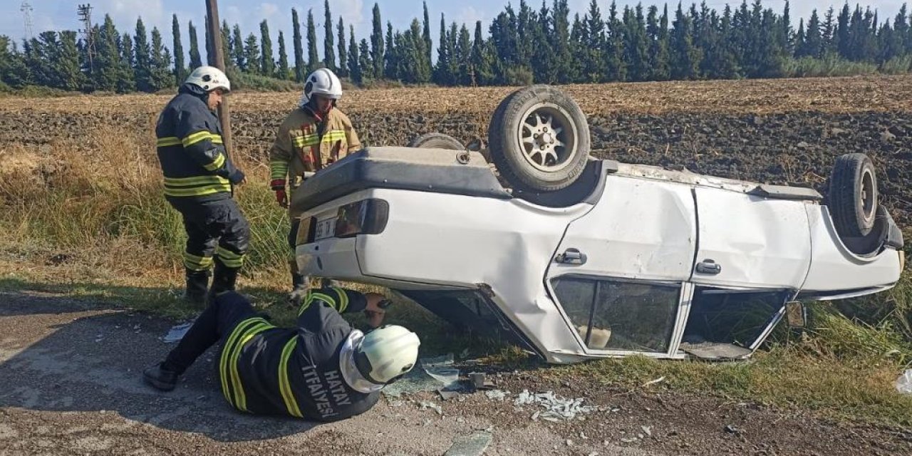 Otomobil takla attı: 2 yaralı