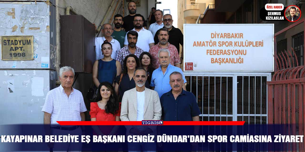 Kayapınar Belediye Eş Başkanı Cengiz Dündar’dan spor camiasına ziyaret