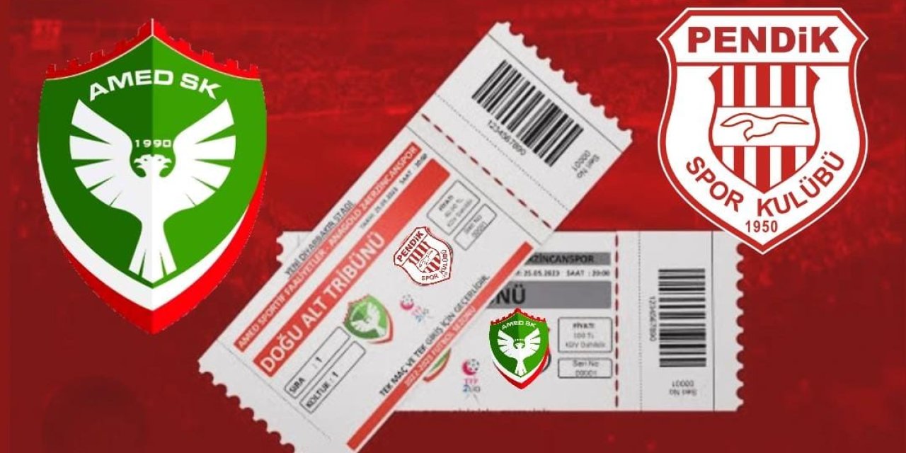 Amedspor – Pendikspor maçına yoğun ilgi