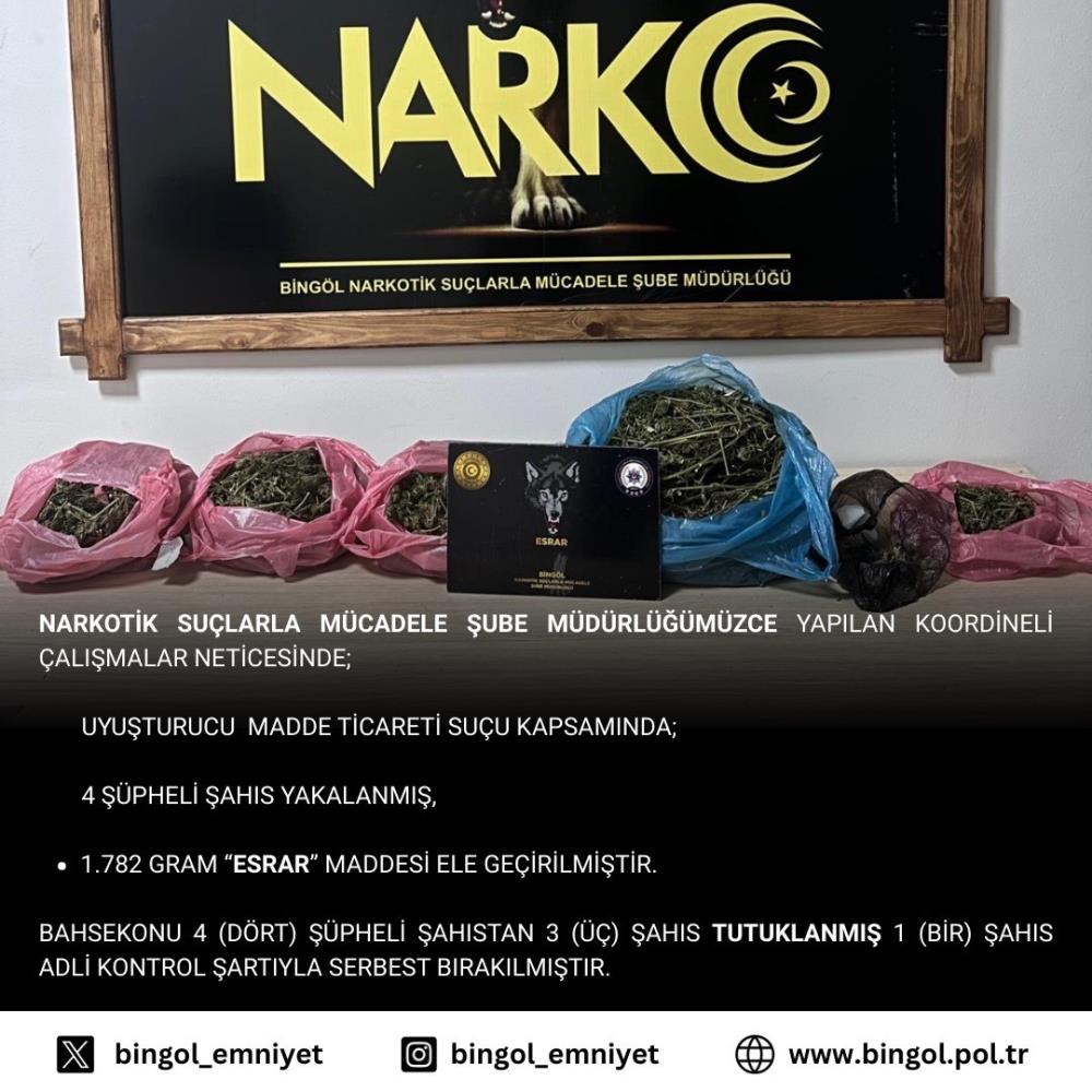 Uyuşturucu operasyonu: 3 tutuklama