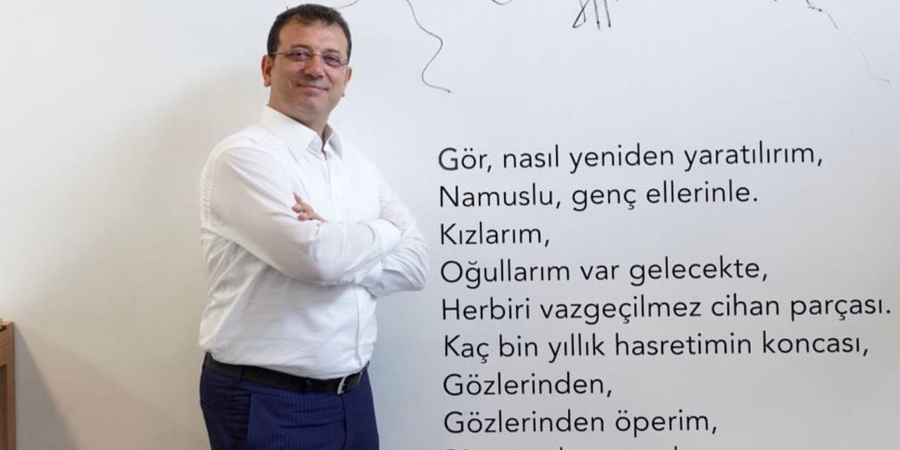 İmamoğlu, Diyarbakırlı şairin şiirini paylaştı