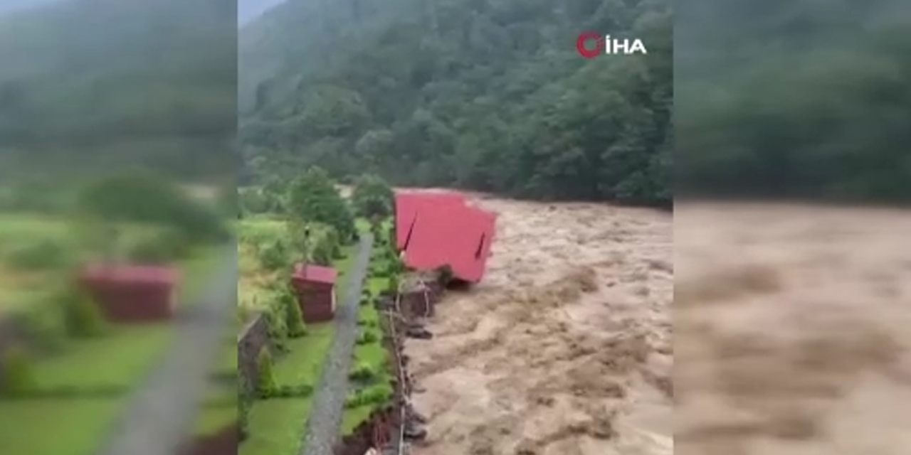 Bungalovlar sele teslim oldu