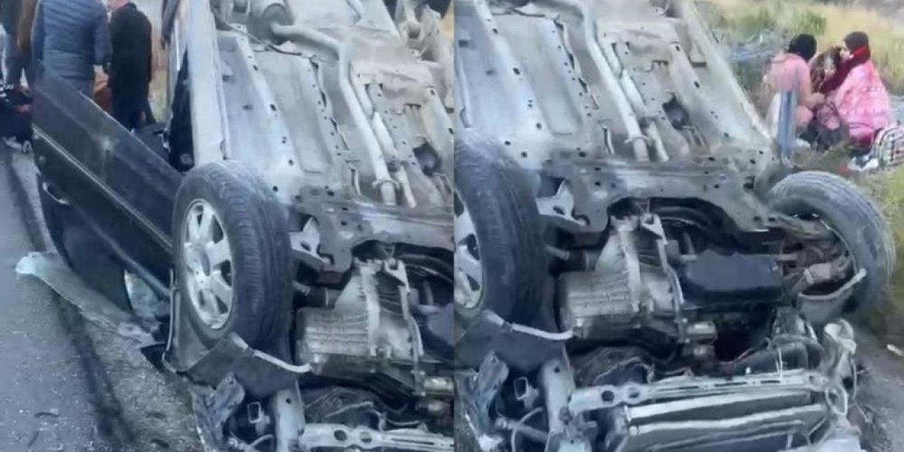 Otomobil takla attı: 3 yaralı