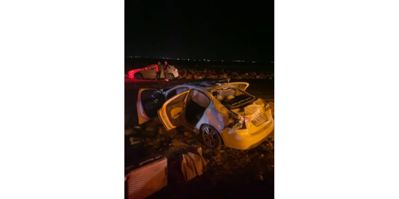 Kontrolden çıkan otomobil takla attı