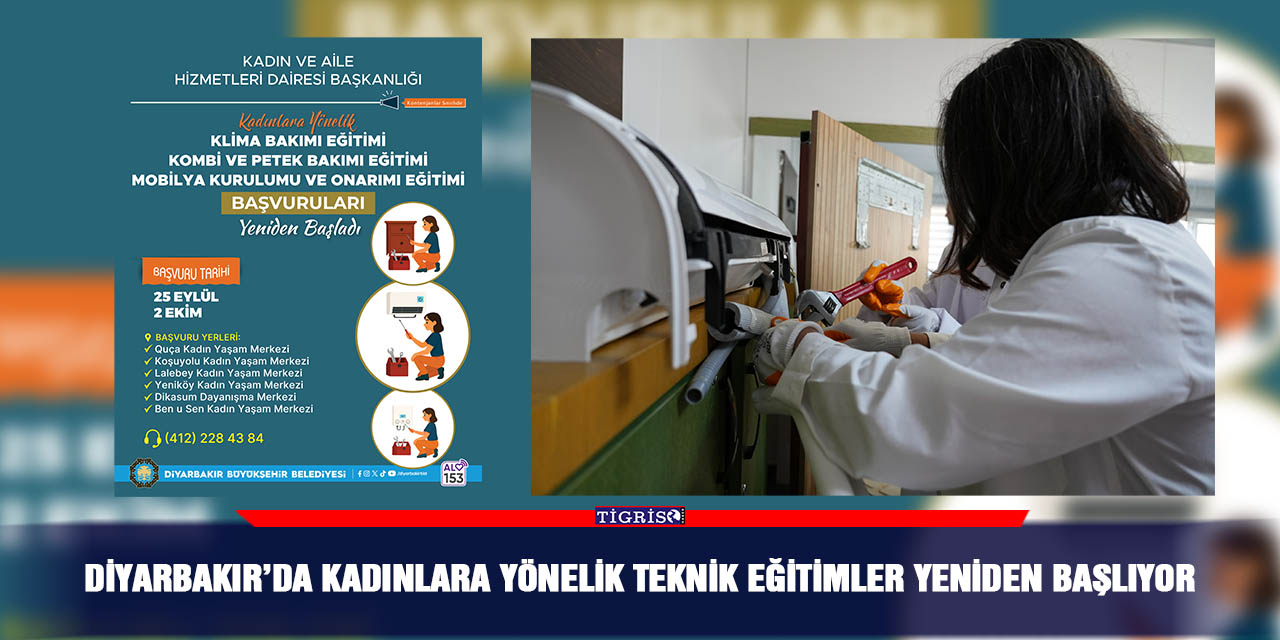 Diyarbakır’da kadınlara yönelik teknik eğitimler yeniden başlıyor