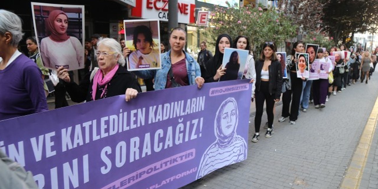 Demokratik Kadın Platformu Rojin Kabaiş için yürüdü