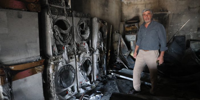 Beyaz eşya bayisi küle döndü