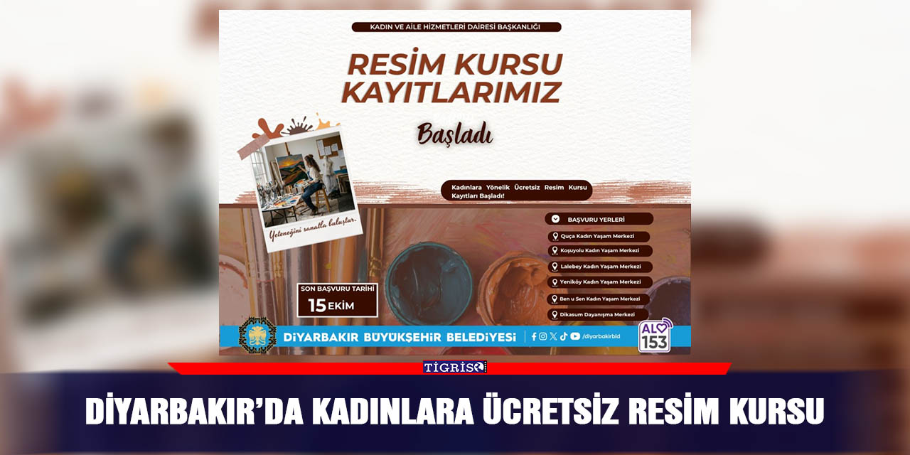 Diyarbakır’da kadınlara ücretsiz resim kursu