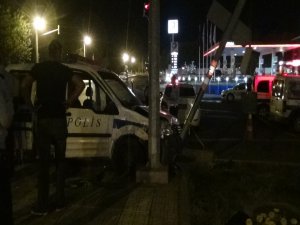 Polis otosuyla otomobil çarpıştı bu kez ölen ve yaralanan yok