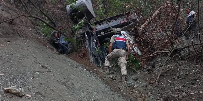 Kepçe uçuruma yuvarlandı: 1 ölü