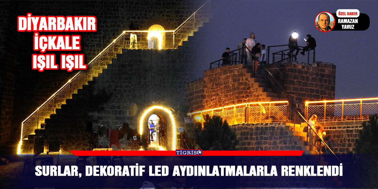 VİDEO - Surlar, dekoratif led aydınlatmalarla renklendi