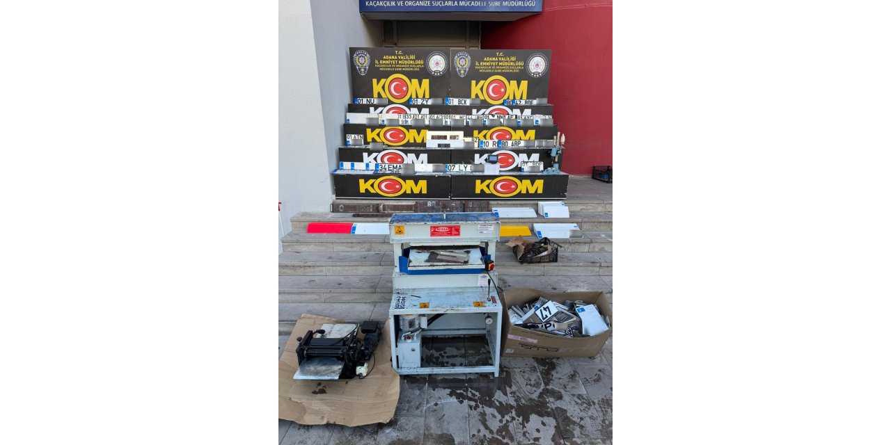 İzinsiz plaka üretimine polis baskını