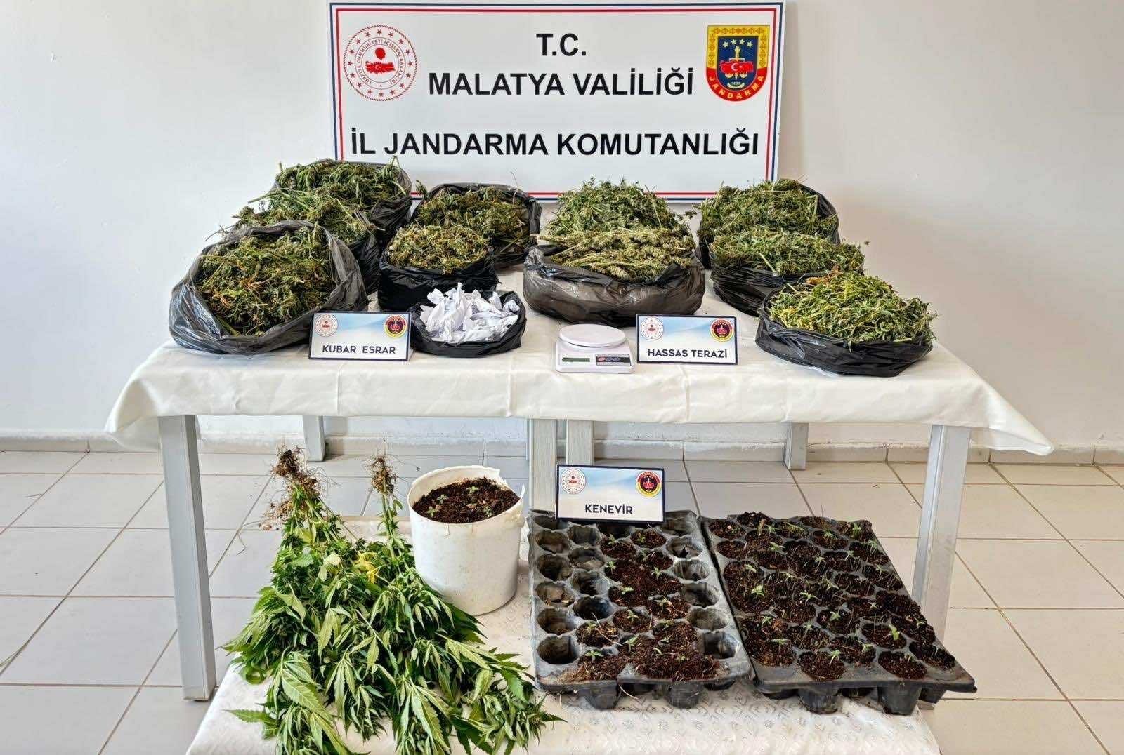 Malatya'da 13 kilo esrar ele geçirildi