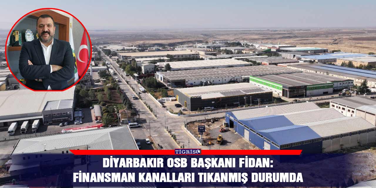 Diyarbakır OSB Başkanı Fidan: Finansman kanalları tıkanmış durumda