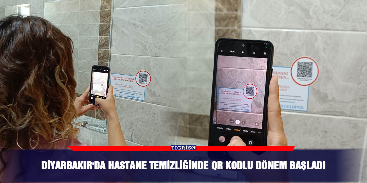 Diyarbakır'da hastane temizliğinde QR kodlu dönem başladı