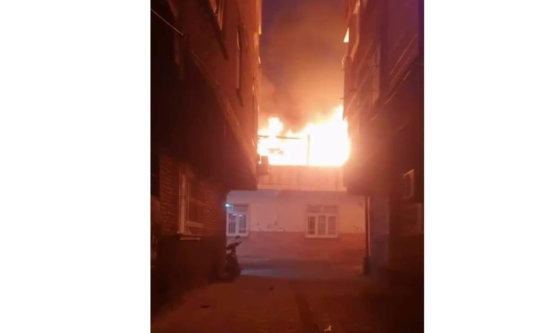 Diyarbakır’da bina yangını