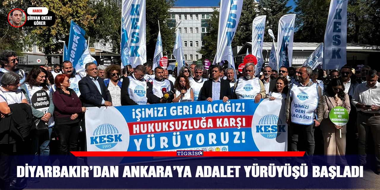 Diyarbakır’dan Ankara’ya adalet yürüyüşü başladı