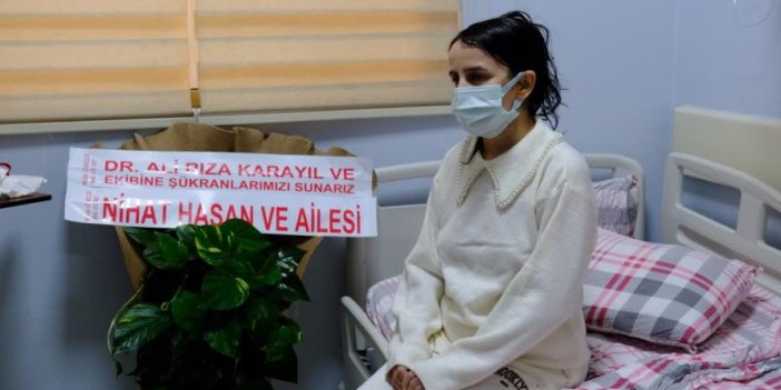 Mutfak tüpü patlayan Iraklı kadın Van'da hayata döndü