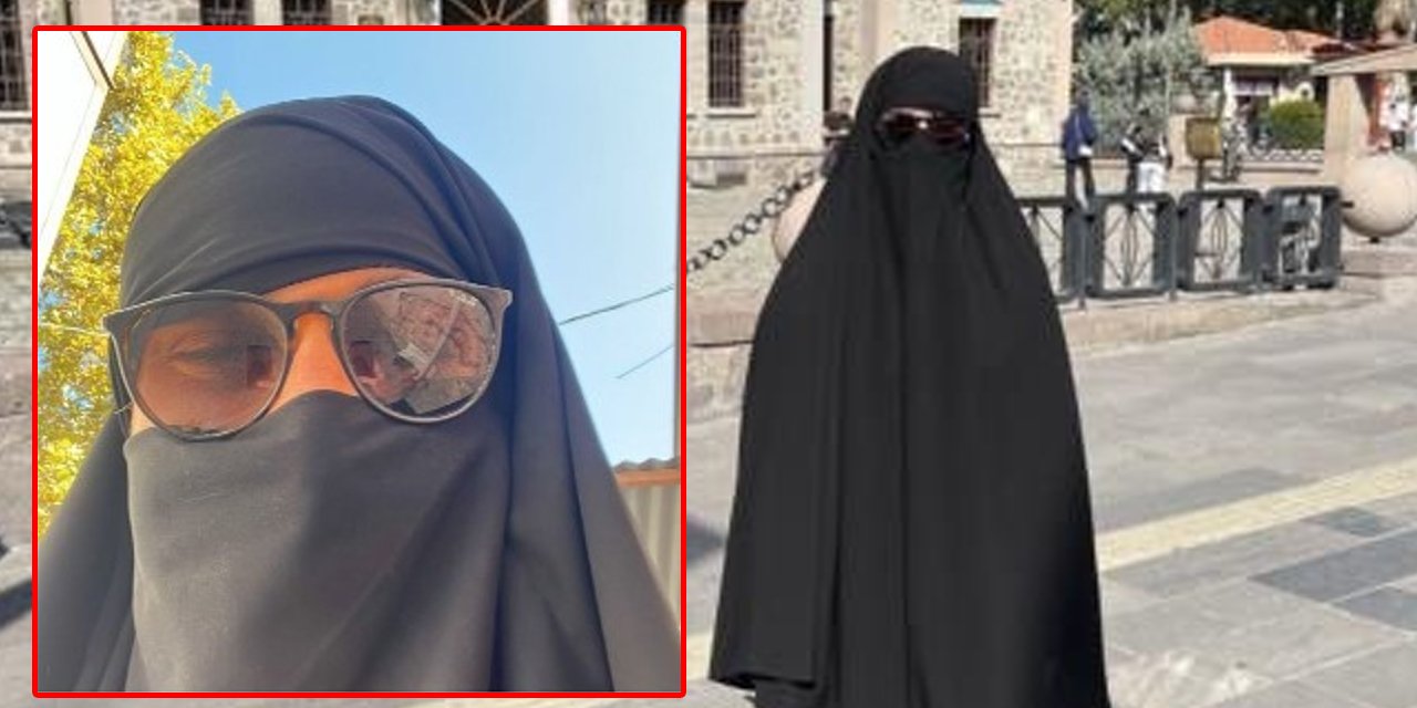 Çarşafla gezen erkek gözaltına alındı