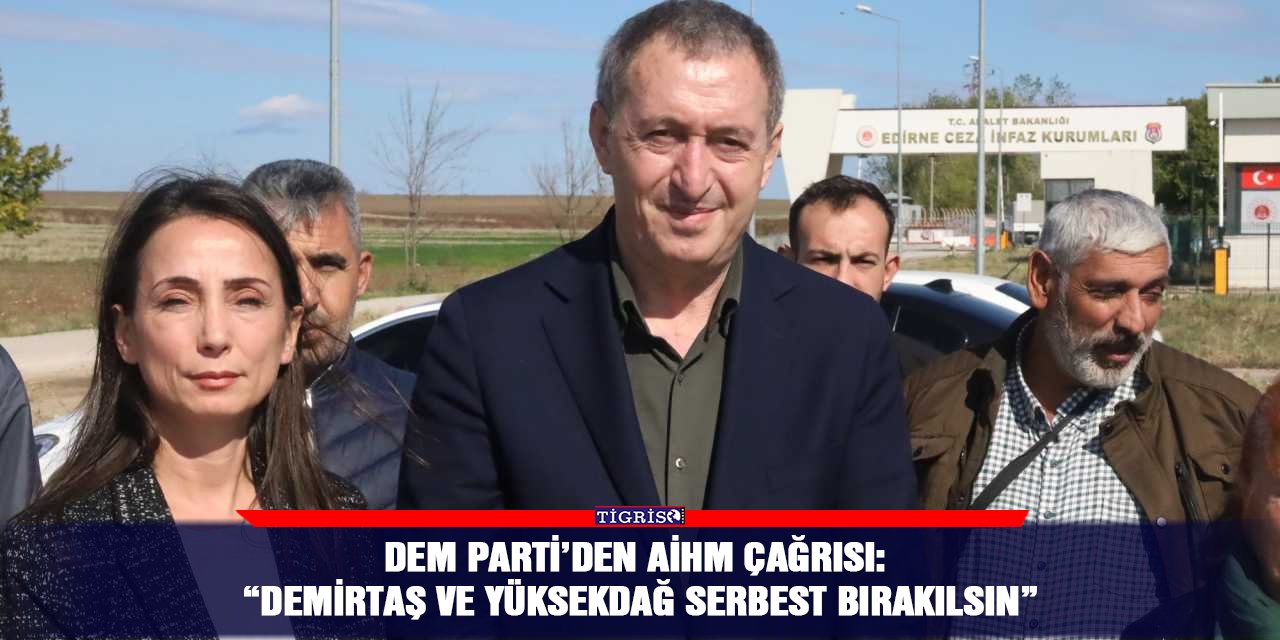 DEM Parti’den AİHM çağrısı: “Demirtaş ve Yüksekdağ serbest bırakılsın”