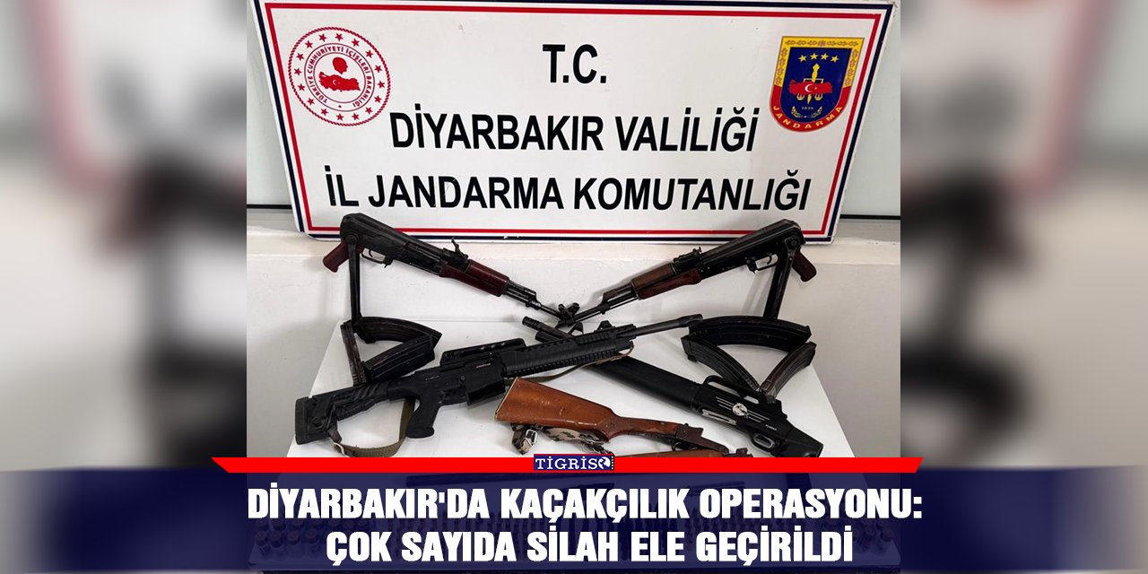 Diyarbakır'da kaçakçılık operasyonu: Çok sayıda silah ele geçirildi