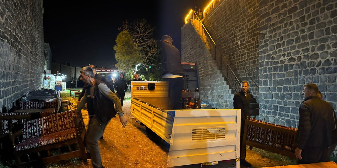 Diyarbakır'da sur diplerini işgal eden işyeri mühürlendi