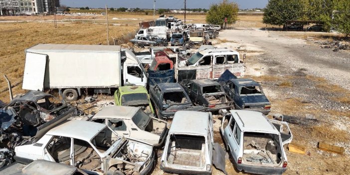 Sahipsiz araçlar üç yılda parçalandı