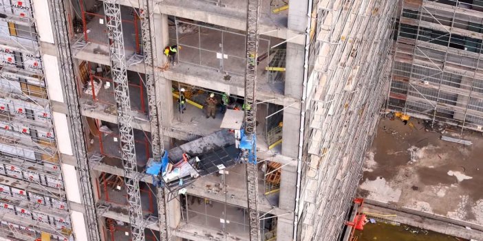 Yük asansörünün halatı koptu: 2 yaralı