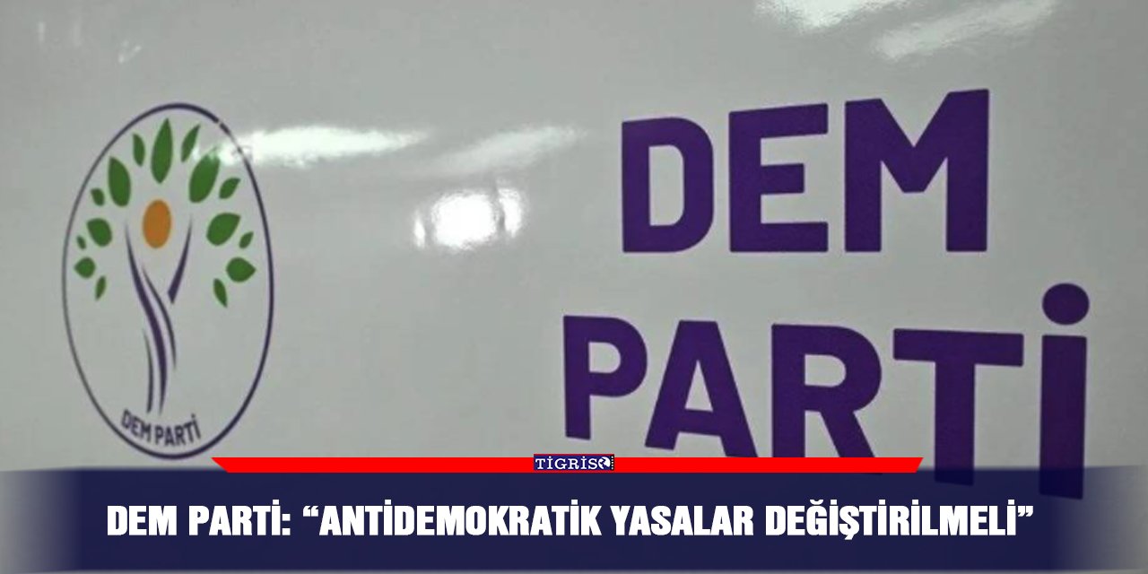 DEM Parti: “Antidemokratik yasalar değiştirilmeli”