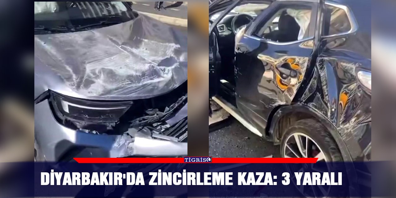 Diyarbakır'da zincirleme kaza: 3 yaralı