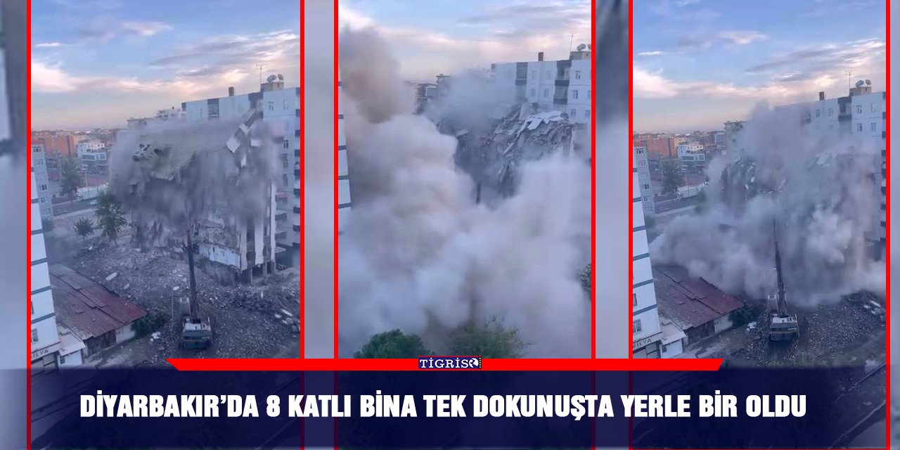 VİDEO - Diyarbakır’da 8 katlı bina tek dokunuşta yerle bir oldu