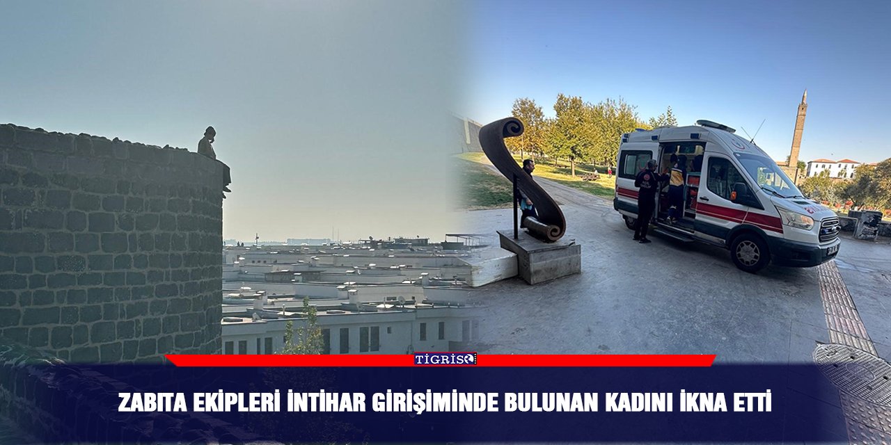 Zabıta ekipleri intihar girişiminde bulunan kadını ikna etti