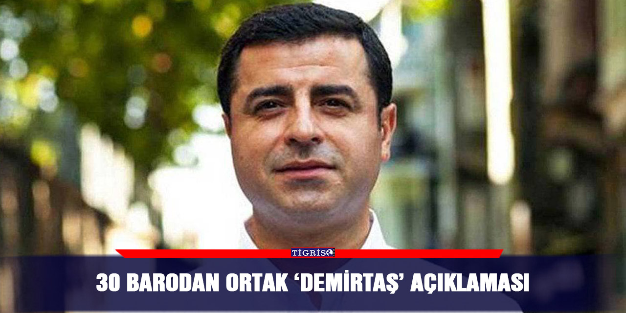 30 barodan ortak ‘Demirtaş’ açıklaması