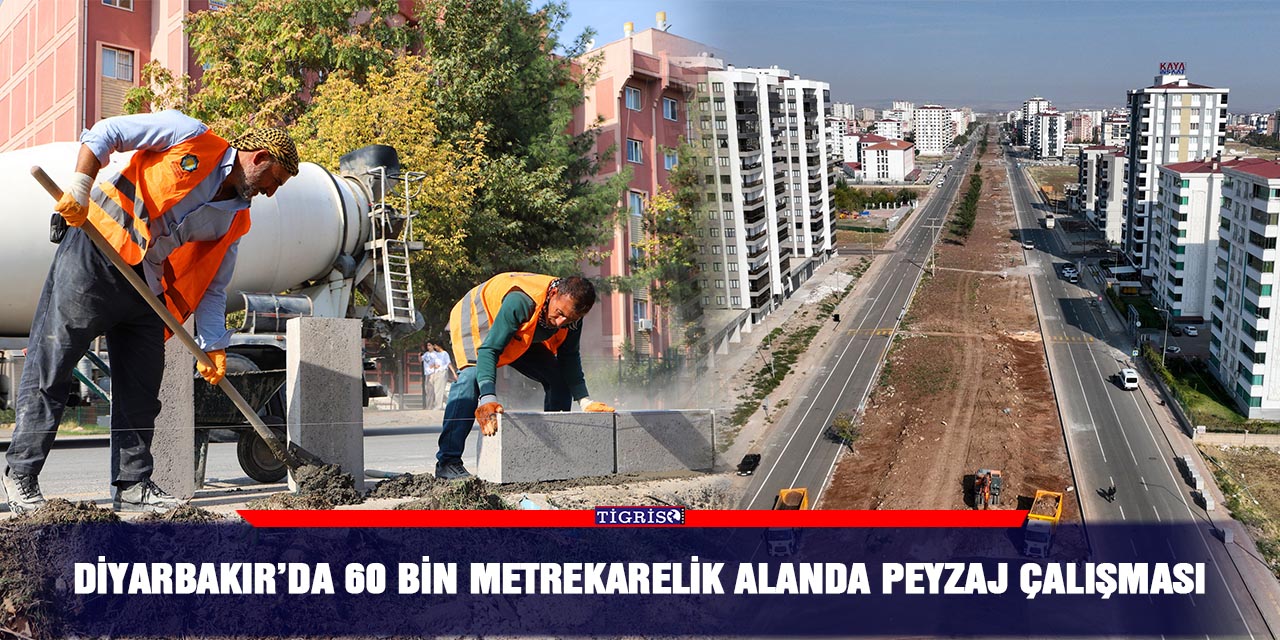 Diyarbakır’da 60 bin metrekarelik alanda peyzaj çalışması