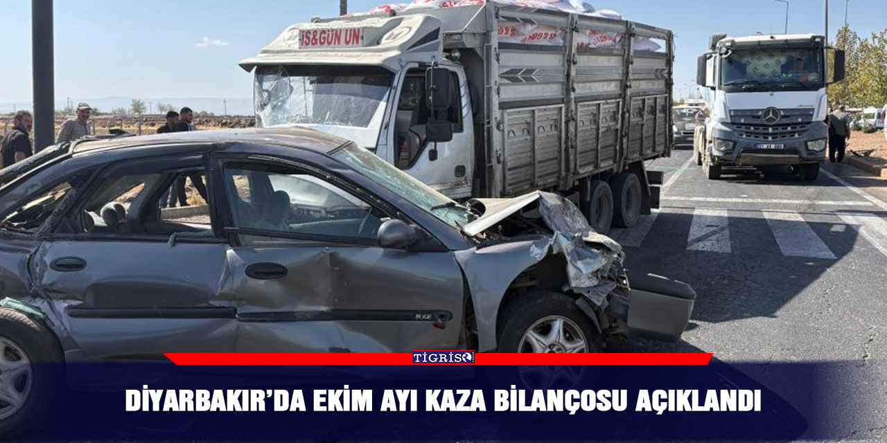 Diyarbakır’da ekim ayı kaza bilançosu açıklandı
