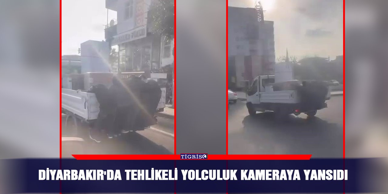 Diyarbakır'da tehlikeli yolculuk kameraya yansıdı