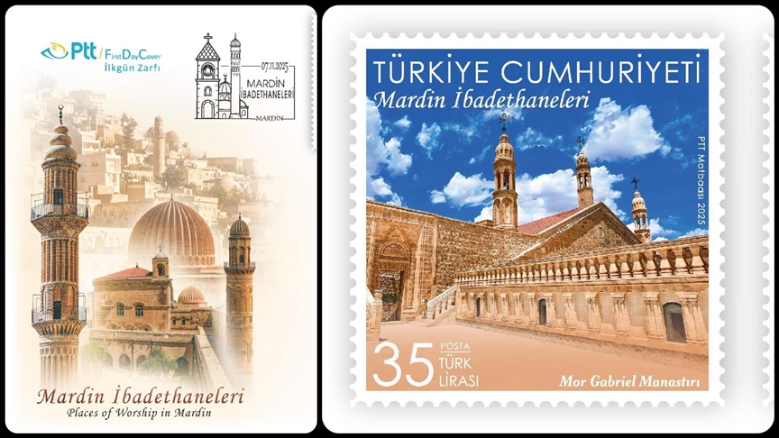 PTT'den "Mardin İbadethaneleri" konulu anma pulu ve ilk gün zarfı