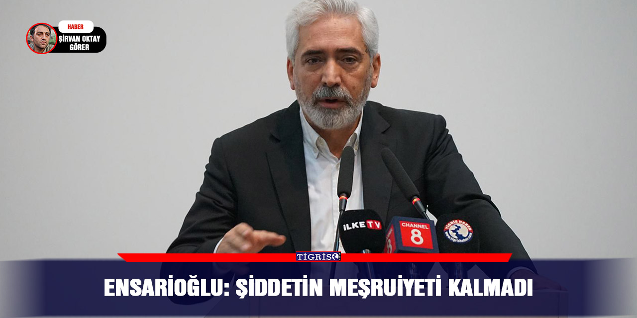 Ensarioğlu: Şiddetin meşruiyeti kalmadı