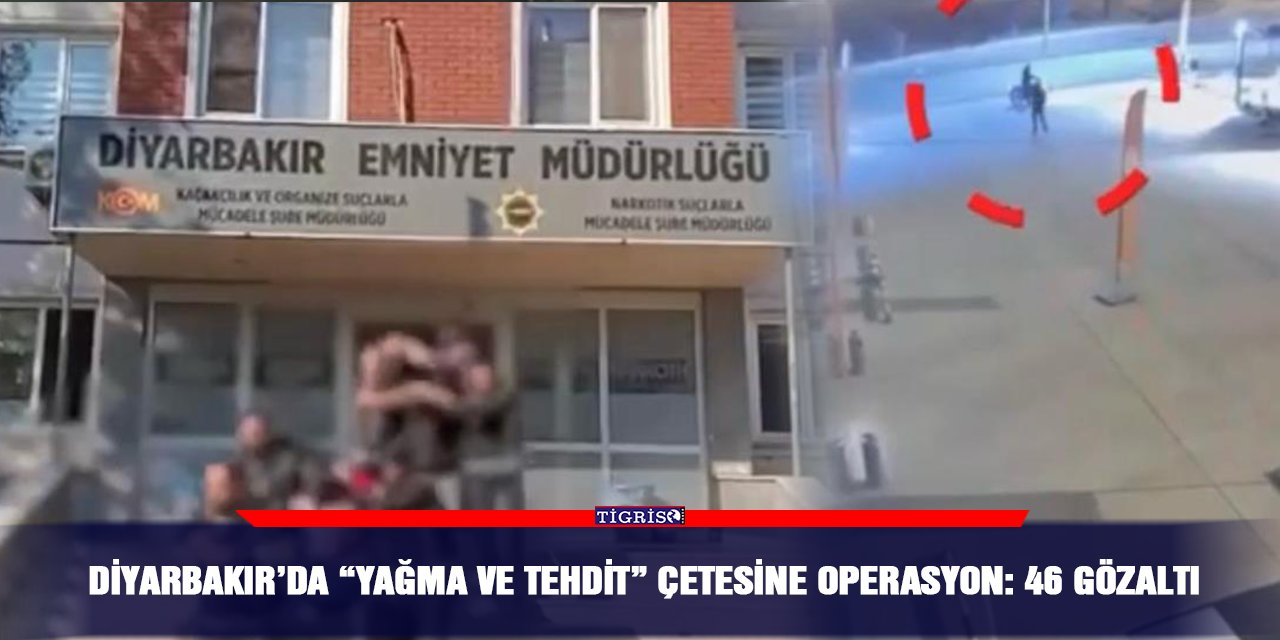 Diyarbakır’da “Yağma ve tehdit” çetesine operasyon: 46 gözaltı