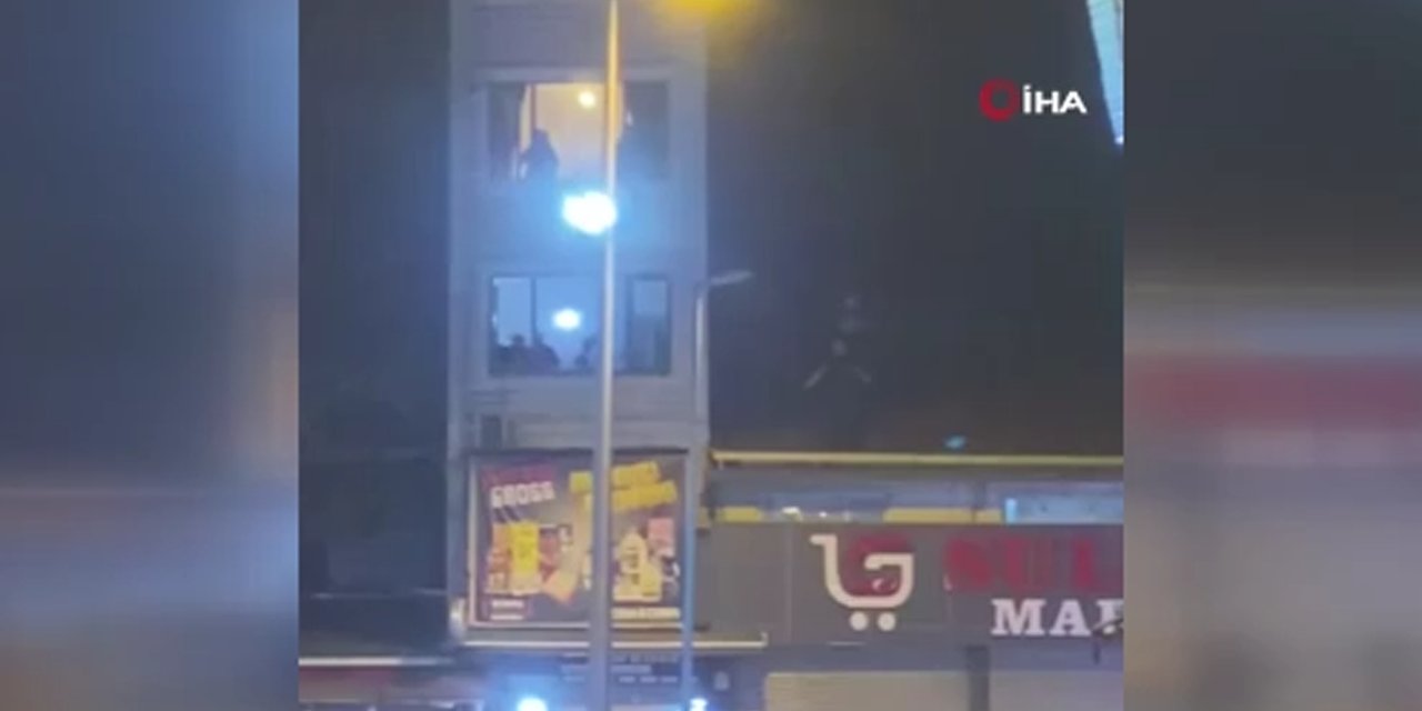 Komşusunu darp edip pencereden aşağı attı