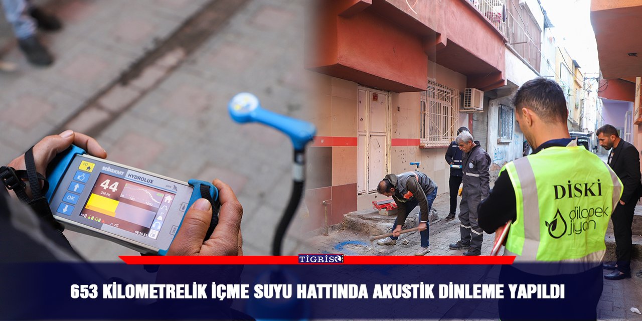 653 kilometrelik içme suyu hattında akustik dinleme yapıldı