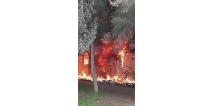 Madde bağımlısının öfkesi yangına dönüştü