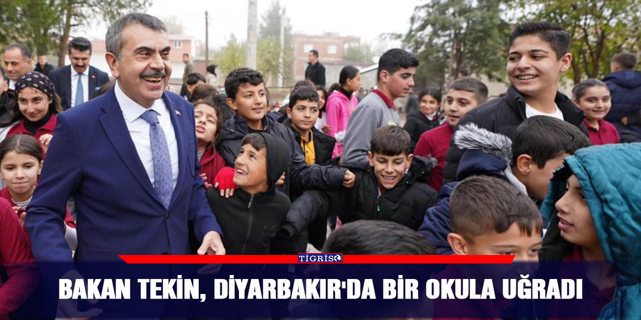 Bakan Tekin, Diyarbakır'da bir okula uğradı