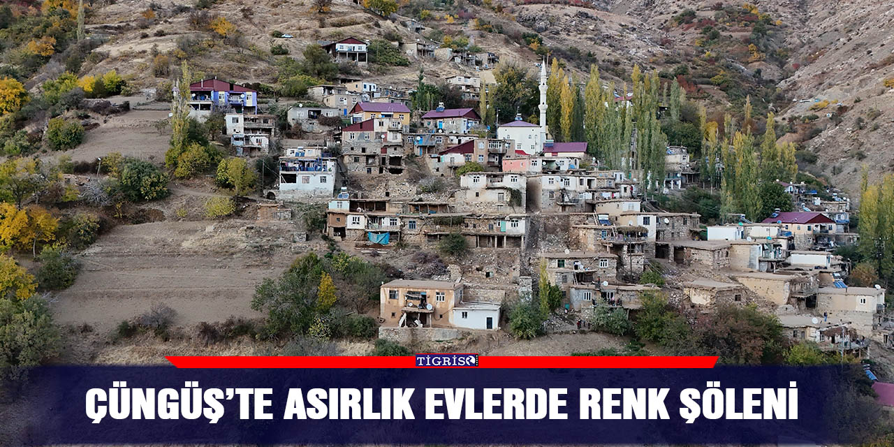 Çüngüş’te asırlık evlerde renk şöleni